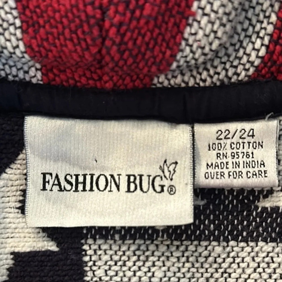 Vintage Blanket Blazer Jacket American Flag Tapestry Patriotic Plus Size 22-24 - Picture 4 of 6